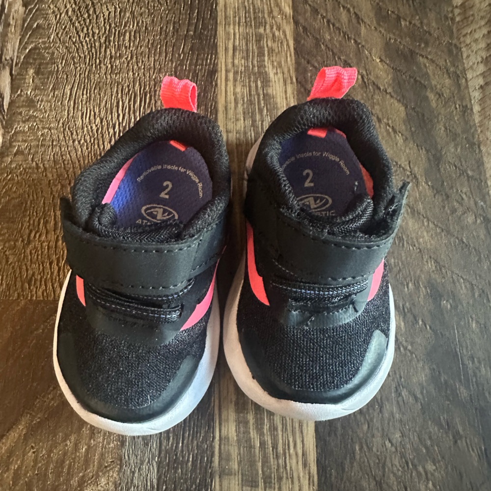 Kids Black and Pink Shoes